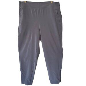 Athleta Womens Joggers‎ Size 14 Stretch Athleisure Zip Ankles Pockets Gray Blue